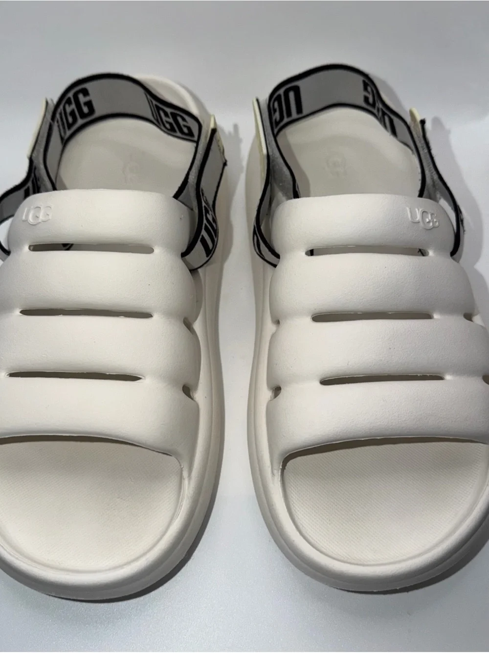 UGG Sandals Mens 10 Sport Yeah Slide Slingback White Slip On Comfort Low Top